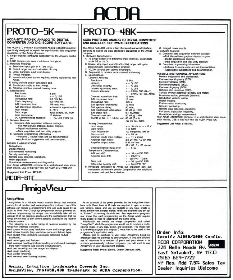 ACDA Proto 5K - Vintage Advert - Date: 1987-03, Origin: US