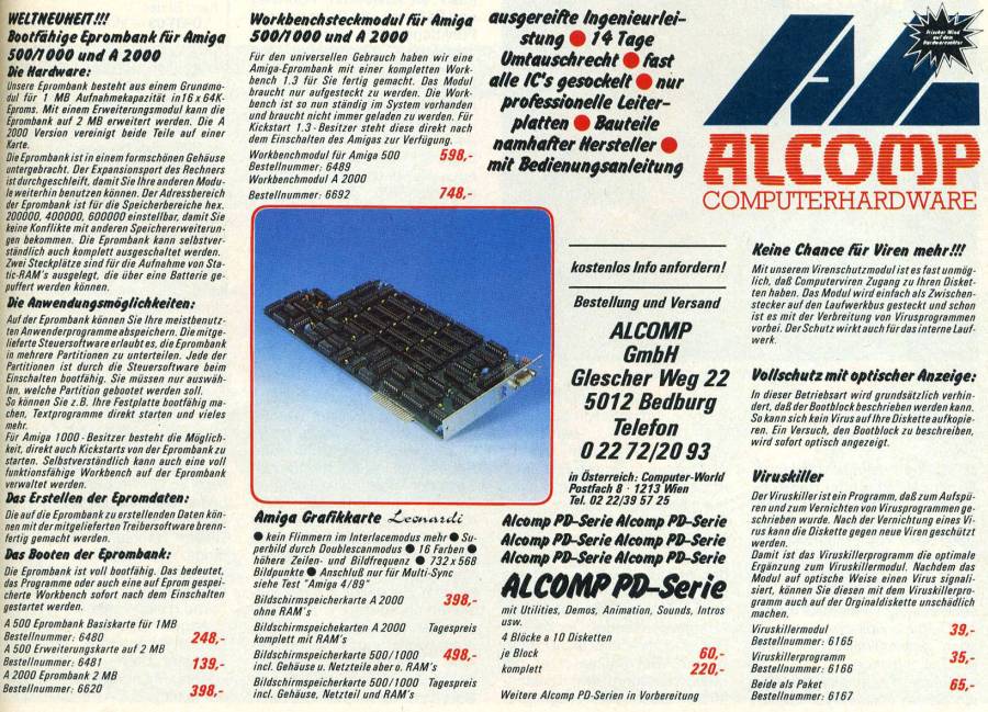 Alcomp Leonardi - Vintage Advert - Date: 1989-08, Origin: DE