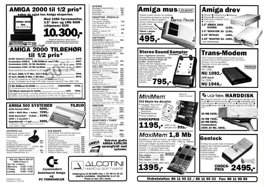 Alcotini / Amitech Stereo Sound Sampler - Vintage Advert - Date: 1990-05, Origin: DK