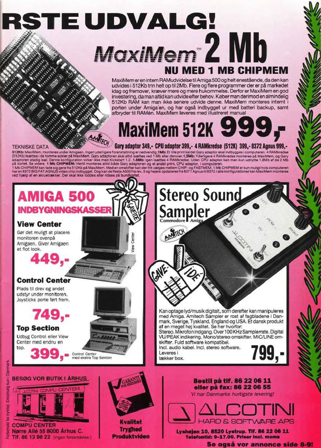 Alcotini / Amitech Stereo Sound Sampler - Vintage Advert - Date: 1990-12, Origin: DK