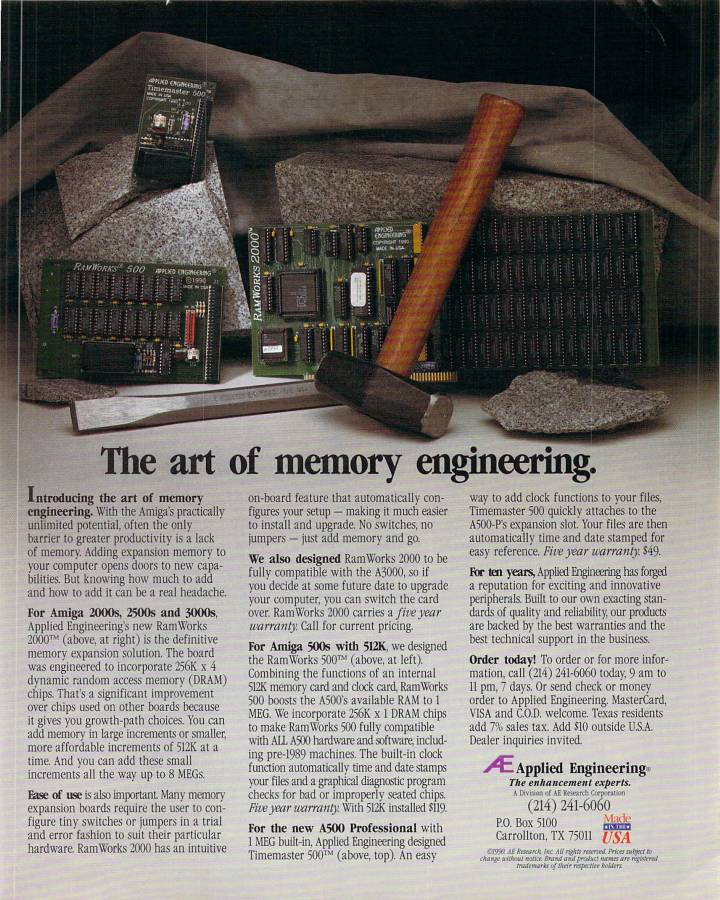 Applied Engineering TimeMaster 500 - Zeitgenössische Werbung - Datum: 1990-08, Herkunft: US
