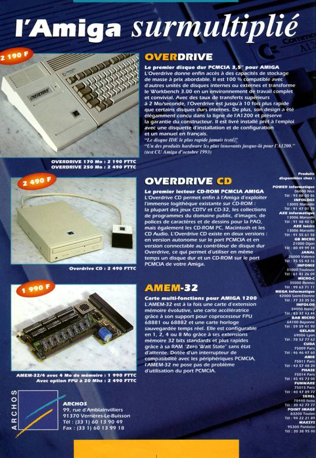 Archos OverDrive HD (SmartStor Plus) - Vintage Advert - Date: 1994-05, Origin: FR