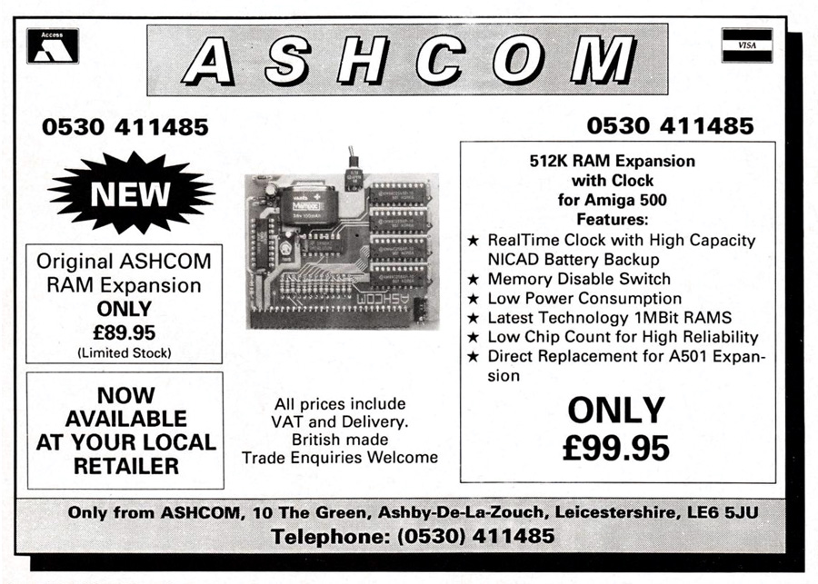 Ashcom Design & Developments ADD501 - Vintage Advert - Date: 1989-10, Origin: GB