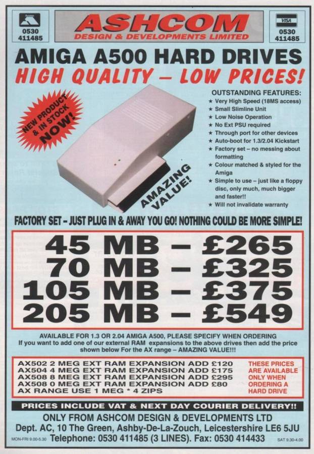 Ashcom Design AddHard - Zeitgenössische Werbung - Datum: 1992-01, Herkunft: GB