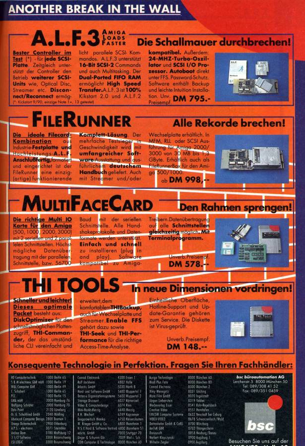 BSC MultiFaceCard - Zeitgenössische Werbung - Datum: 1990-11, Herkunft: DE