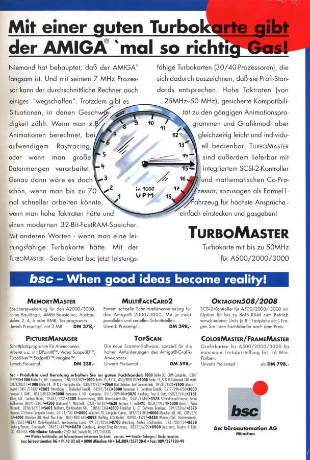 BSC Turbomaster - Zeitgenössische Werbung - Datum: 1991-12, Herkunft: DE