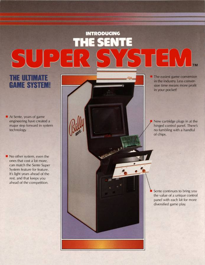 Bally Sente Sente Super System (SAC-III) - Zeitgenössische Werbung - Datum: 1987, Herkunft: US