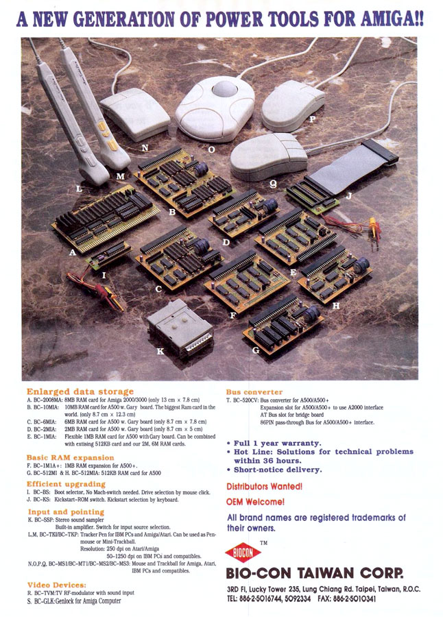 Bio-Con BC-2008MA - Zeitgenössische Werbung - Datum: 1992-11, Herkunft: GB