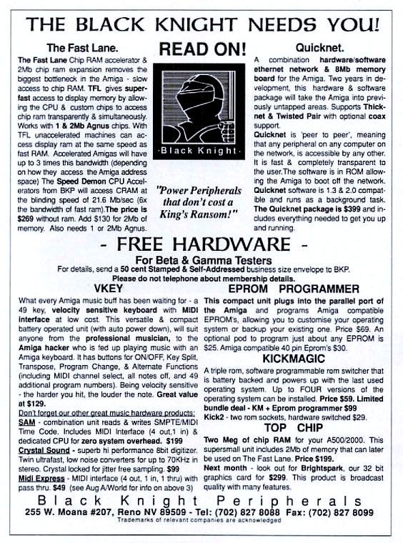 Black Knight Peripherals Top Chip - Vintage Advert - Date: 1992-10, Origin: US