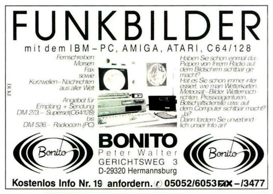 Bonito Peter Walter Bonito-Supercom - Zeitgen&ouml;ssische Werbung - Datum: 1993-11, Herkunft: DE