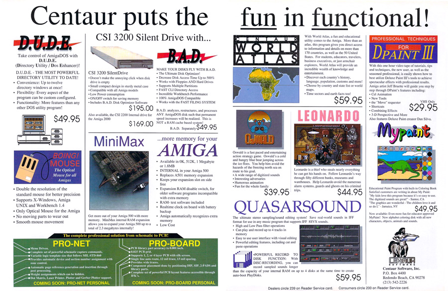 Starvision International / Centaur Software  StarSound - Zeitgen&ouml;ssische Werbung - Datum: 1990-01, Herkunft: US
