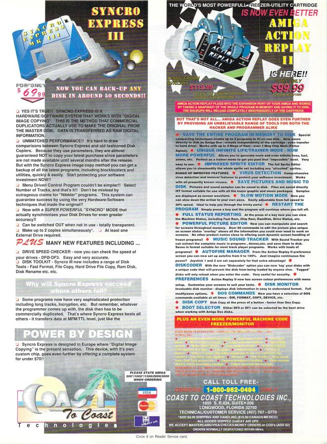 Datel Electronics Action Replay Mk I, II & III - Vintage Ad (Datum: 1991-07, Herkunft: US)