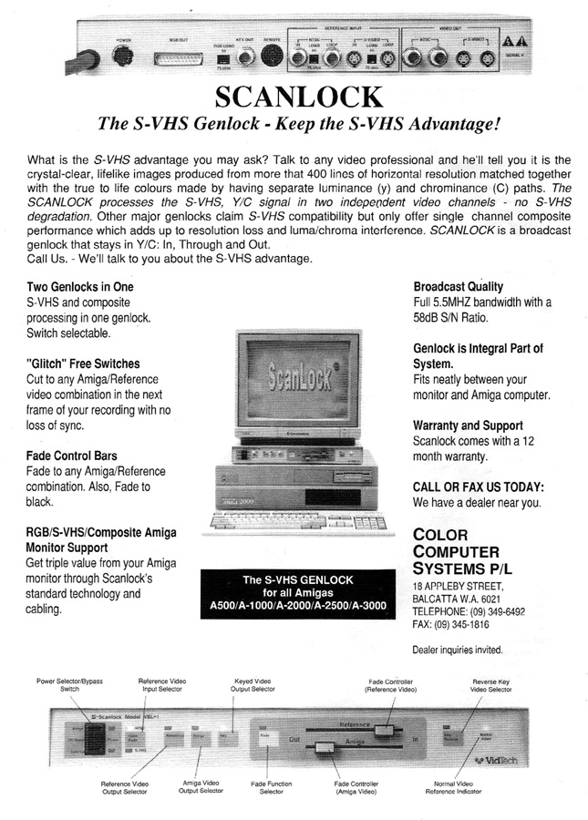 VidTech Scanlock VSL-1 - Vintage Advert - Date: 1990-10, Origin: AU