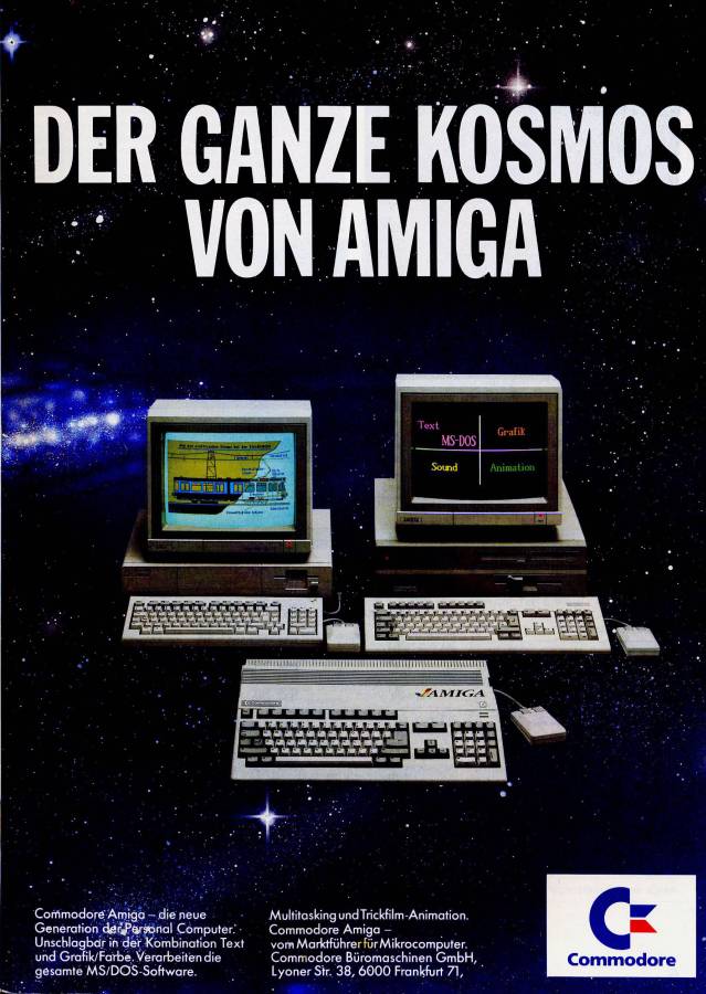 Commodore Amiga 2000 - Vintage Ad (Datum: 1987-06, Herkunft: DE)