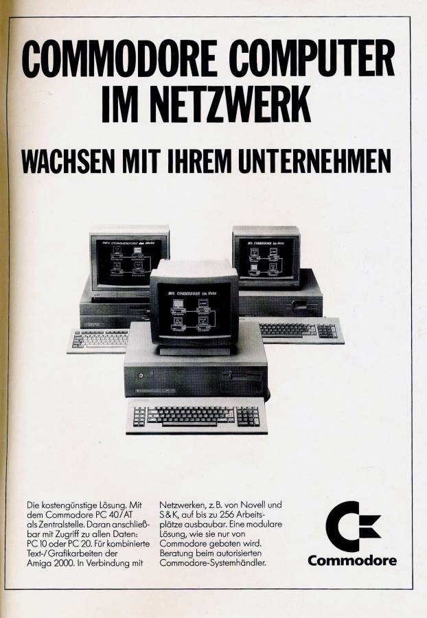 Commodore Amiga 2000 - Vintage Advert - Date: 1987-08, Origin: DE