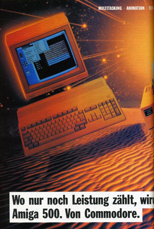Commodore Amiga 500 & 500+ - Zeitgenössische Werbung - Datum: 1989-04, Herkunft: DE
