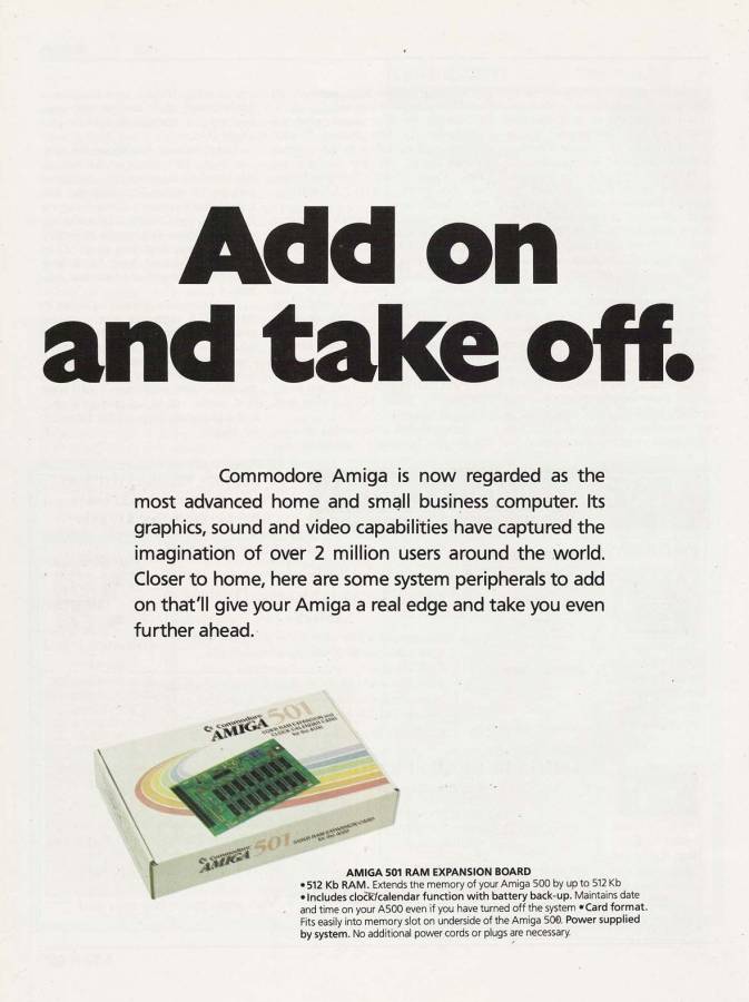 Commodore A501 - Zeitgenössische Werbung - Datum: 1991-07, Herkunft: AU