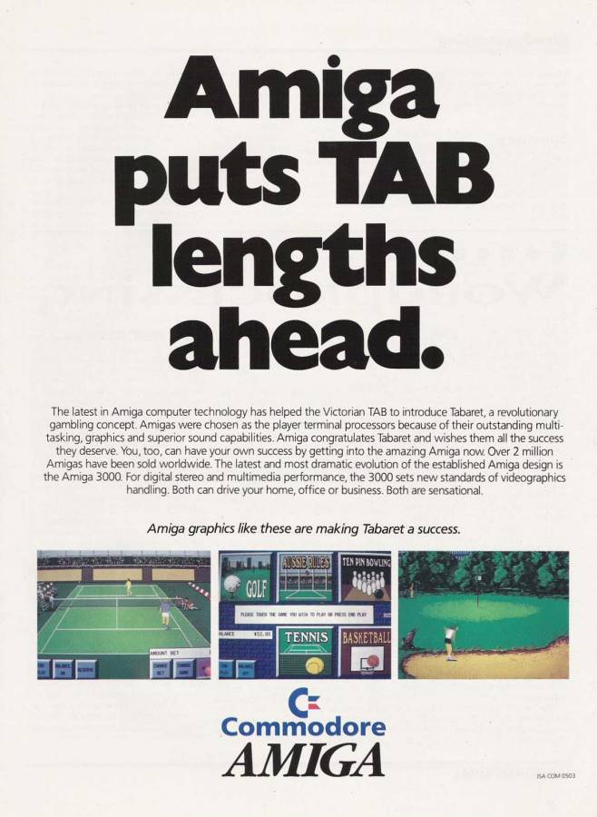 Commodore Amiga 3000 - Zeitgenössische Werbung - Datum: 1991-00, Herkunft: AU