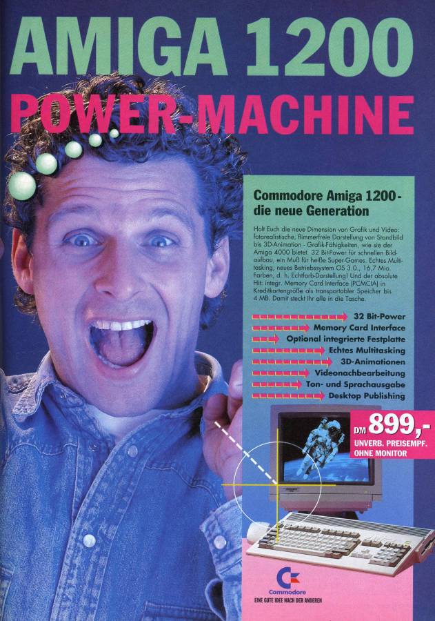 Commodore Amiga 1200 - Vintage Ad (Datum: 1993-06, Herkunft: DE)