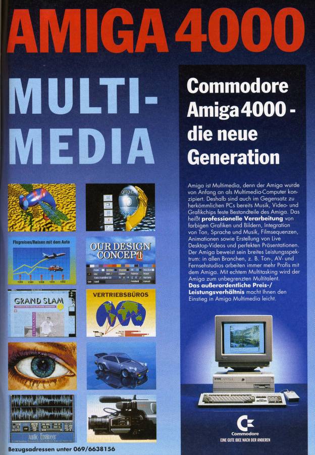 Commodore Amiga 4000 - Zeitgenössische Werbung - Datum: 1993-07, Herkunft: DE