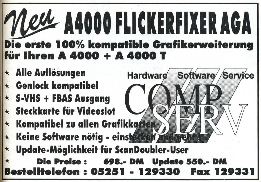 CompServ ScanDoubler II - Zeitgenössische Werbung - Datum: 1995-05, Herkunft: DE