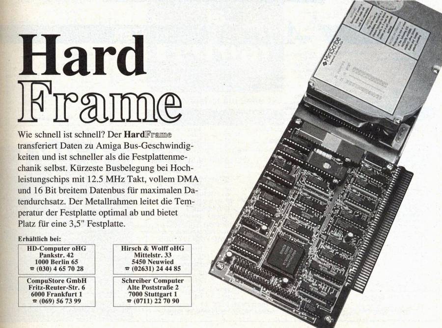 Microbotics HardFrame - Zeitgenössische Werbung - Datum: 1989-11, Herkunft: DE