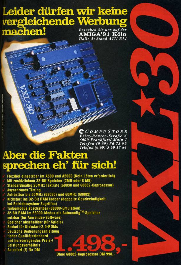 Microbotics VXL*30 - Zeitgenössische Werbung - Datum: 1991-11, Herkunft: DE
