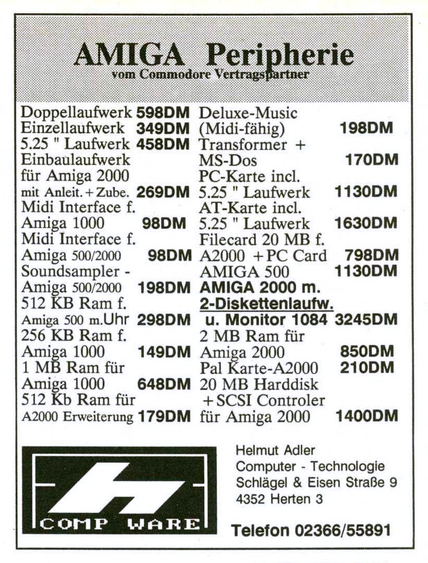 Compware A1000 256k - Vintage Advert - Date: 1988-02, Origin: DE