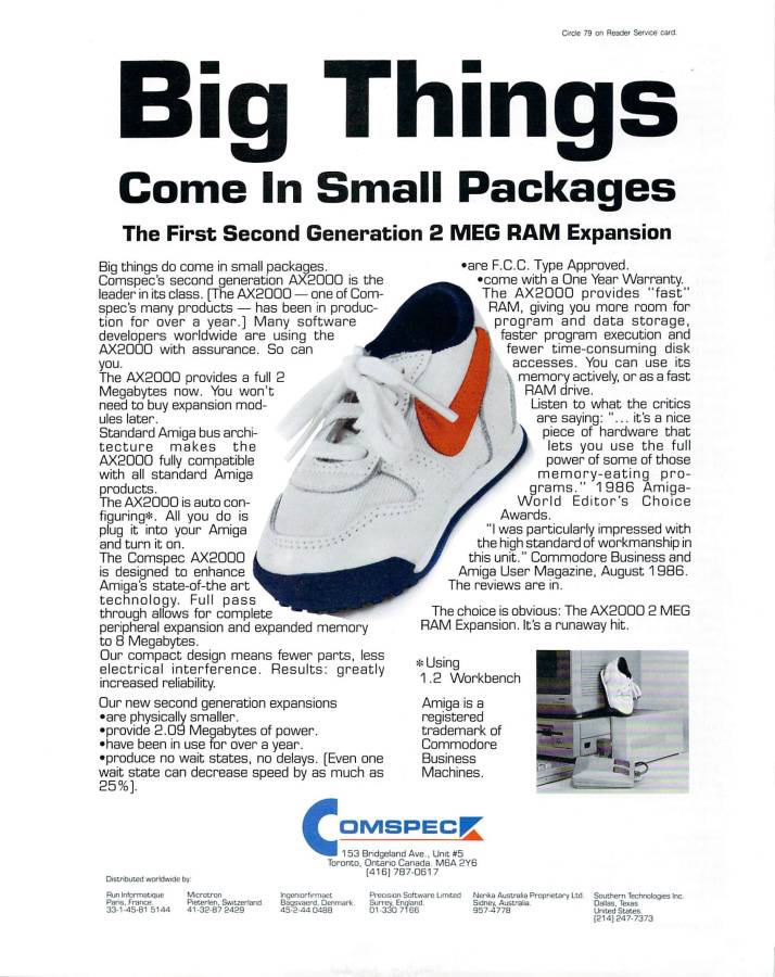 Comspec Communications AX-1000 & AX-2000 - Vintage Ad (Datum: 1987-01, Herkunft: US)