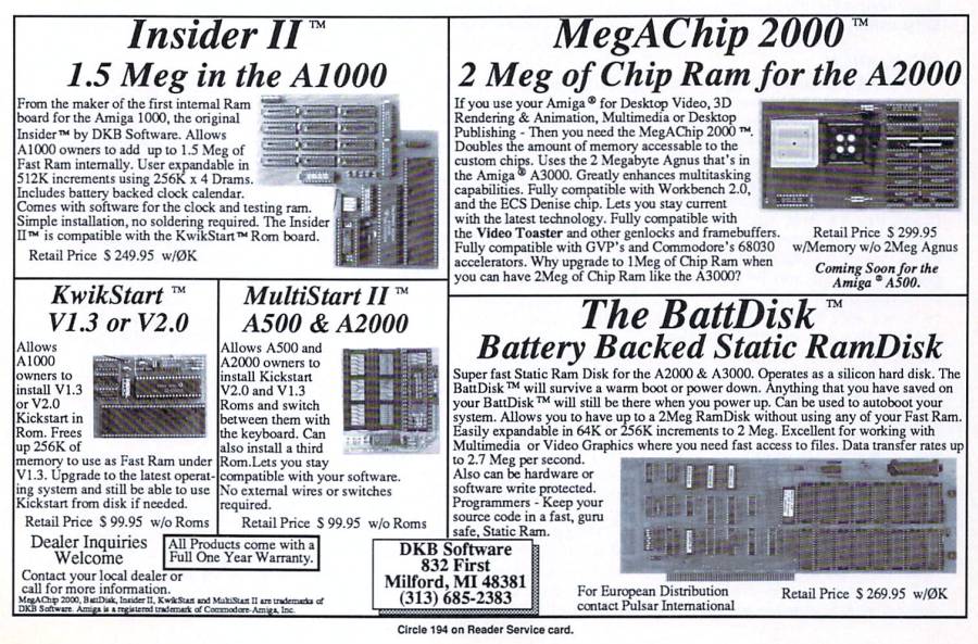 DKB Insider II - Vintage Ad (Datum: 1991-04, Herkunft: US)