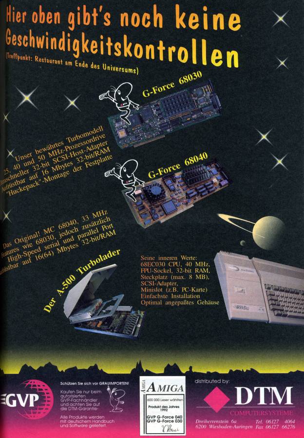 Great Valley Products G-Force 030 (Impact A2000-030 Combo Series II) - Vintage Advert - Date: 1993-02, Origin: DE