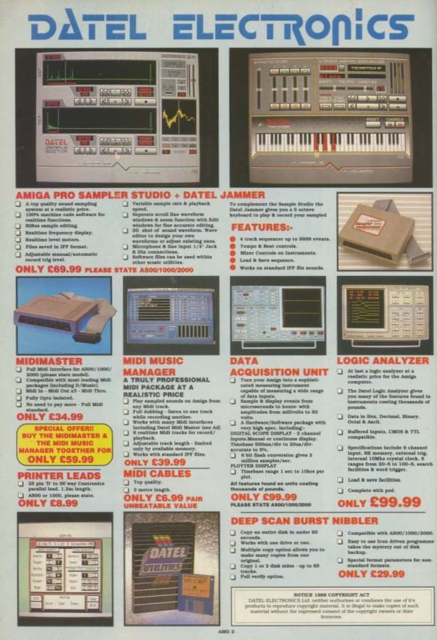 Datel Electronics Pro Sampler Studio - Vintage Advert - Date: 1989-06, Origin: GB