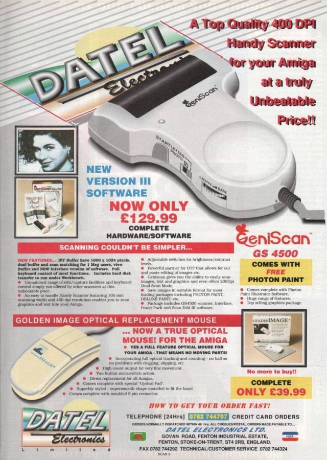 Datel Electronics Geniscan - Vintage Advert - Date: 1991-07, Origin: GB