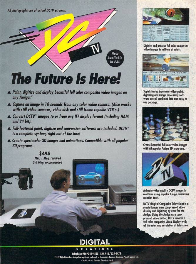 Digital Creations / Progressive Image DCTV - Vintage Advert - Date: 1992-03, Origin: US