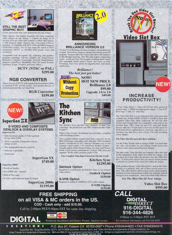 Digital Creations / Progressive Image SuperGen SX - Vintage Advert - Date: 1994-07, Origin: US