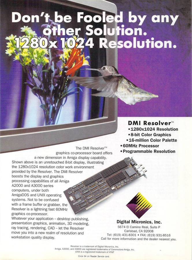 Digital Micronics Resolver - Zeitgenössische Werbung - Datum: 1991-09, Herkunft: US