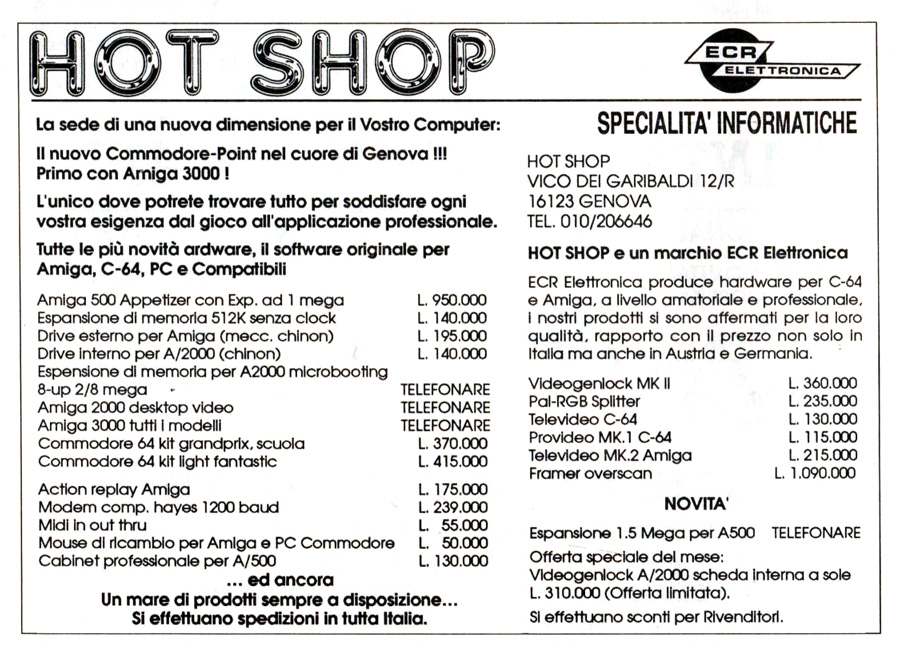 ECR Elettronica Videogenlock A/2000 - Zeitgen&ouml;ssische Werbung - Datum: 1990-11, Herkunft: IT