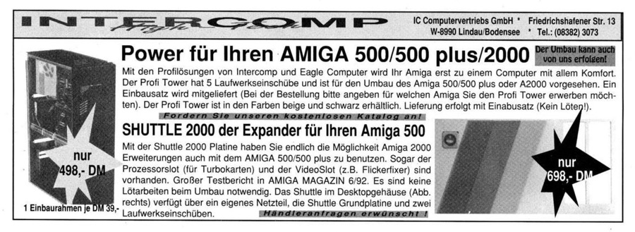Eagle Computer Products Shuttle 2000 - Zeitgen&ouml;ssische Werbung - Datum: 1992-09, Herkunft: DE