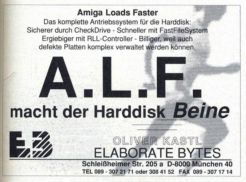 Elaborate Bytes A.L.F. - Vintage Advert - Date: 1989-03, Origin: DE
