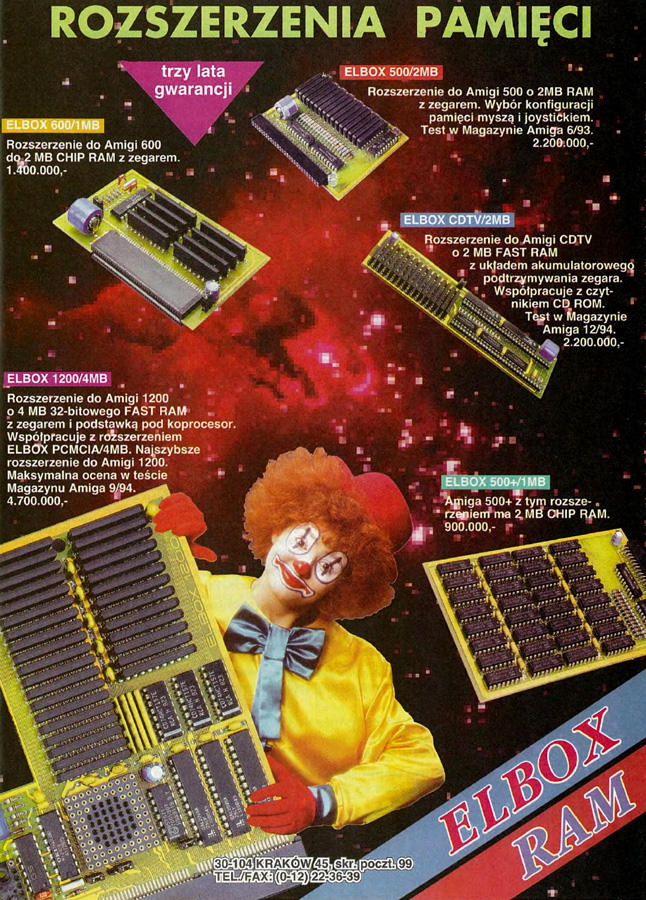 Elbox 500+/1 - Zeitgen&ouml;ssische Werbung - Datum: 1994-12, Herkunft: PL