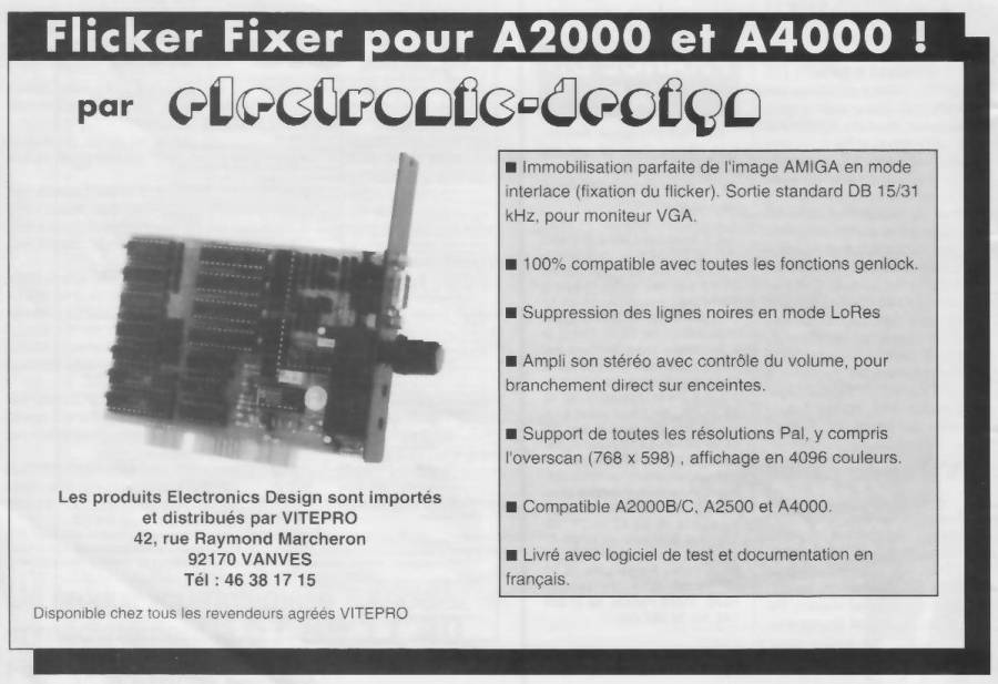 Electronic Design Flicker-Fixer - Zeitgenössische Werbung - Datum: 1994-06, Herkunft: FR