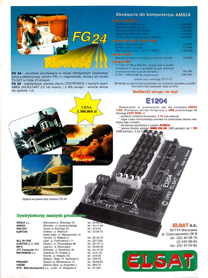 Elsat E1204 - Vintage Advert - Date: 1994-06, Origin: PL