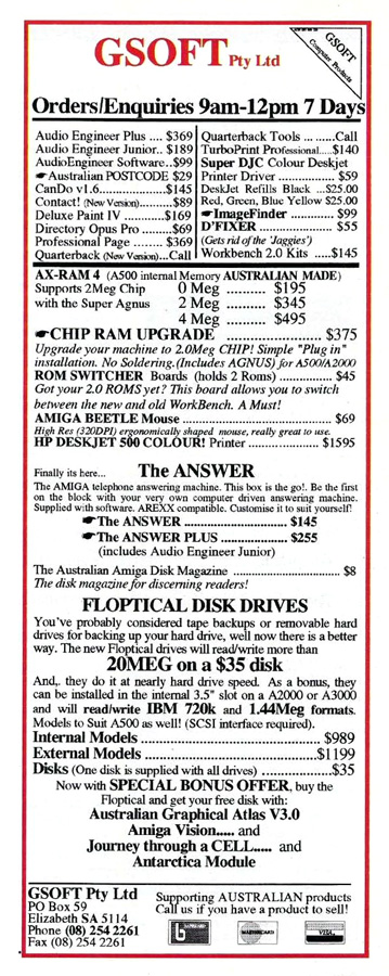 GSoft Audio Engineer Junior - Vintage Advert - Date: 1992-05, Origin: AU