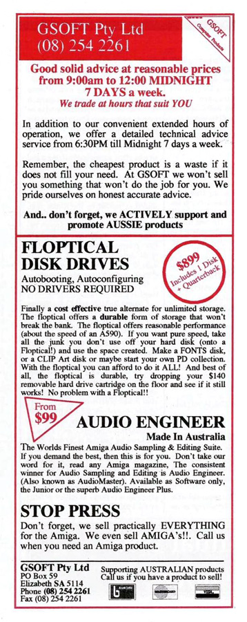 GSoft Audio Engineer Plus / Audio Imager - Vintage Advert - Date: 1993-03, Origin: AU