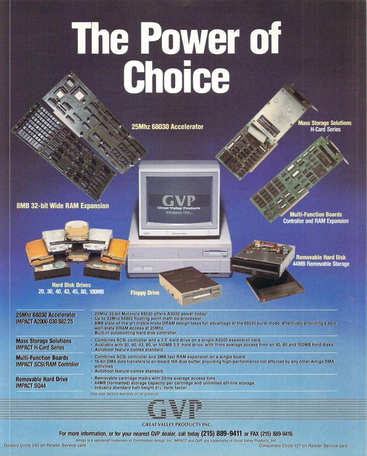 Great Valley Products A3001 (Impact A2000-030) - Vintage Advert - Date: 1989-06, Origin: US