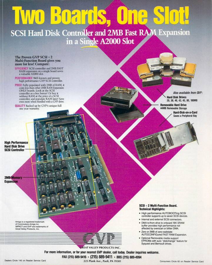 Great Valley Products Impact A2000-2/X - Vintage Ad (Datum: 1989-09, Herkunft: US)