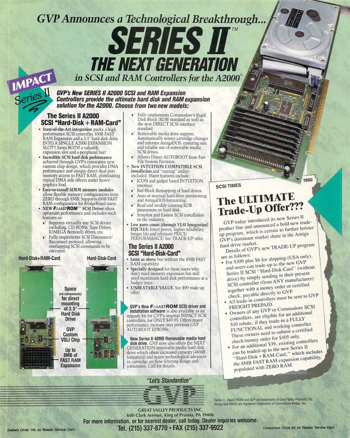 Great Valley Products Impact A2000-HC+8 Series II - Vintage Advert - Date: 1990-09, Origin: US