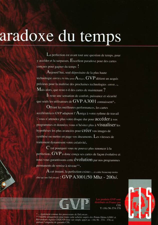 Great Valley Products A3001 (Impact A2000-030) - Vintage Advert - Date: 1990-11, Origin: FR