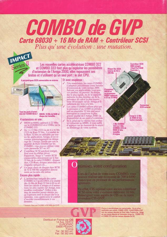 Great Valley Products Impact A2000-030 Combo - Vintage Ad (Datum: 1991-06, Herkunft: FR)