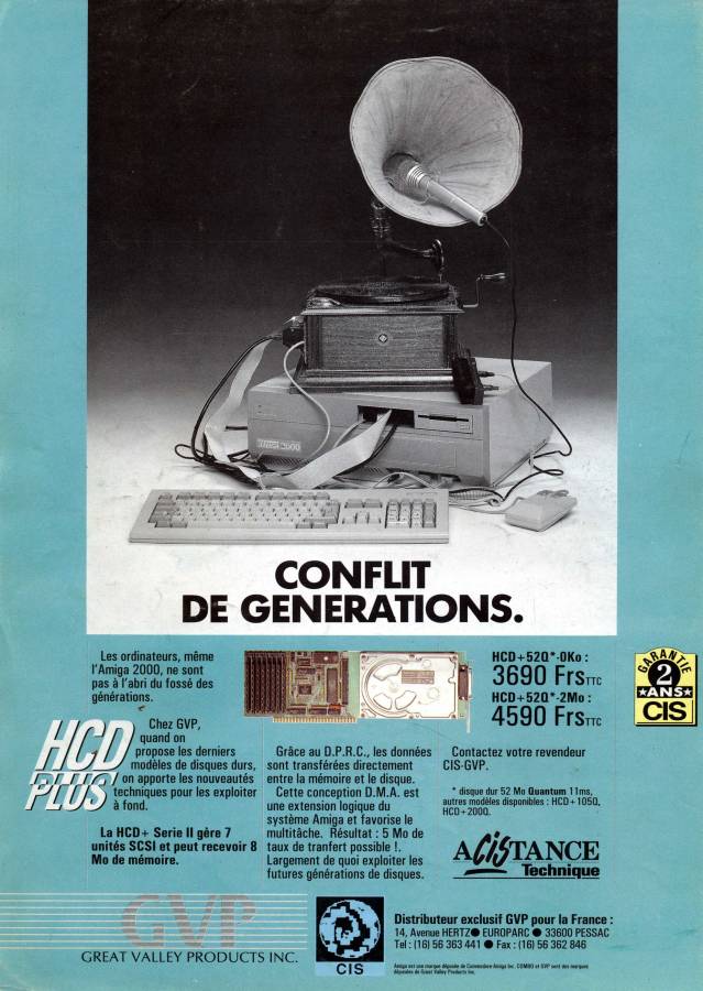 Great Valley Products Impact A2000-HC+8 Series II - Vintage Ad (Datum: 1991-11, Herkunft: FR)